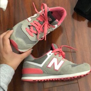 Pink New Balance 574 Sneakers